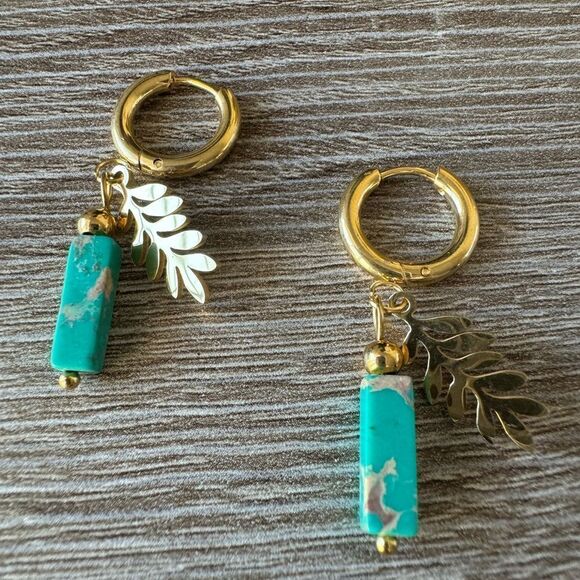 Bohemian hoop earrings N536 - Picture 2 of 4